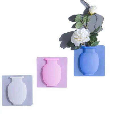 Sucker Silicone Vase Office Home Decorations Accessories y M