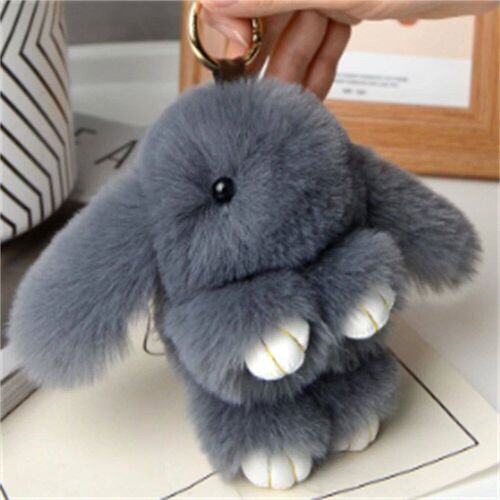 15cm Rabbit Fur Keychain Women Bag Car Key chain Pendant Dec