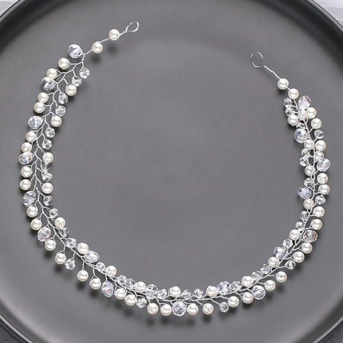 Silver Color Fashion Pearl Hair Bands Vines Handmade Copper