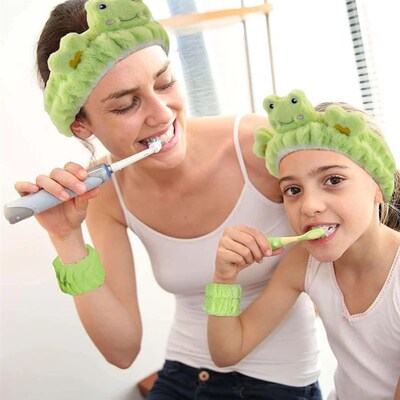 3Pcs Set Makeup Headband Wristband Set Cute Animal Face Wash