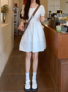 Academy-style White Summer New Womens Dress Short-sleeved S