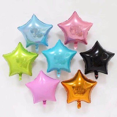 Five-pointed star aluminum film balloon 18 inch birthday