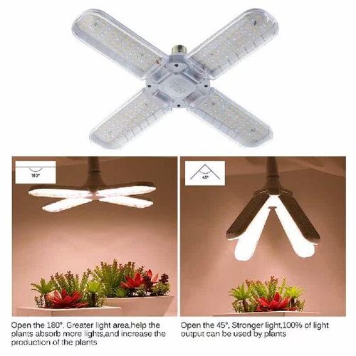 24W 36W 48W Foldable LED Grow Light Full Spectrum E27 Plant