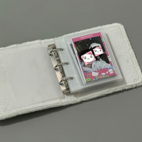 loopy露比3寸拍立得相册收纳本毛绒一宫格可拆卸收纳册活页卡册