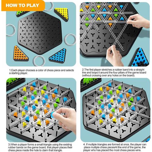 Chain Triangle Chess Game Triggle Rubber Band Game Education