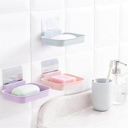 Smile Face Traceless Adhesive Bathroom Wall-Mounted Soap Box