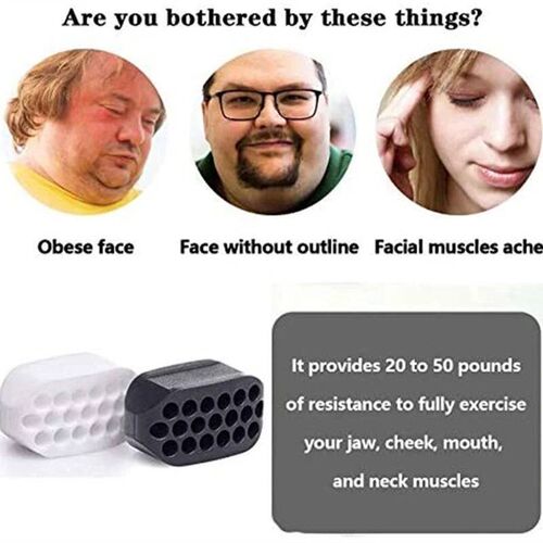 2pcs 40/5060lbs Jawline Exerciser Ball Facial Jaw Muscle Ton