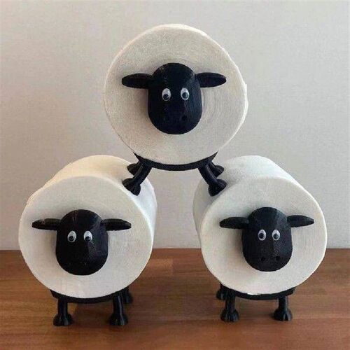 Sheep Toilet Paper Holder Resin Cute Sheep Tissue Storage