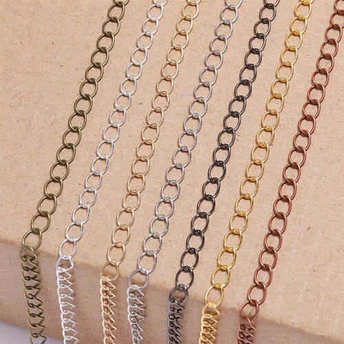 5m/lot 2.5 2.8 3.6 4.8 mm Long Open Link Ring Extended Exten
