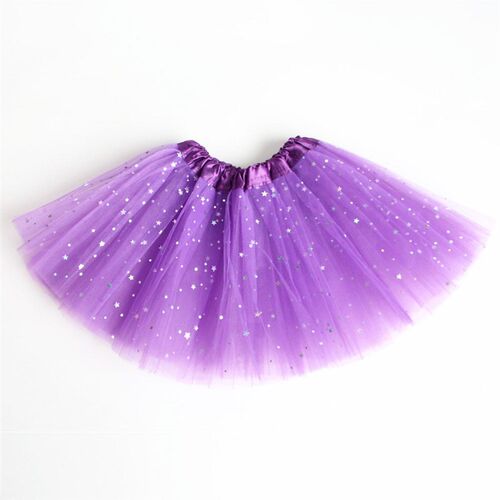Summer Kids Baby Star Glitter Dance Tutu Skirt For Girl Sequ