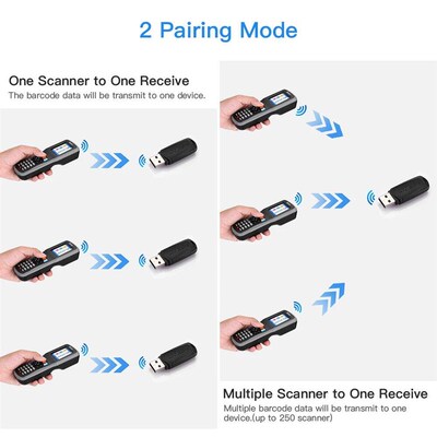 Eyoyo 1D Wireless Barcode Scanner Handheld Data Collector In