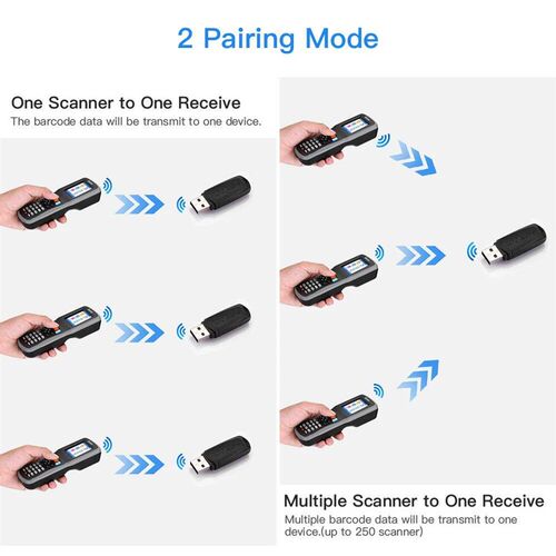 Eyoyo 1D Wireless Barcode Scanner Handheld Data Collector In