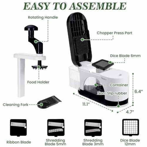 2 in 1 Vegetable Chopper Multifunctional Veggie Chopper Cutt