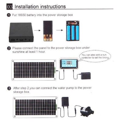 18V 30W Fountain Panel Pump Garden Decoration Mini Solar