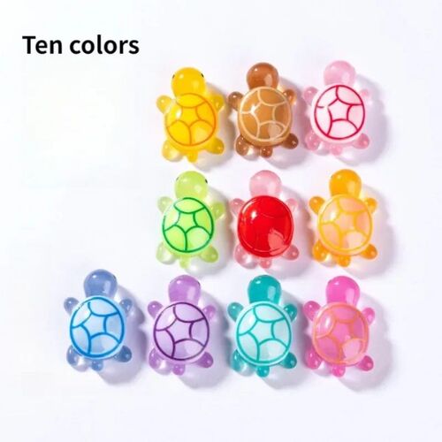 20pcs Cute Mini Glow in the Dark Turtle Ornaments Micro Land