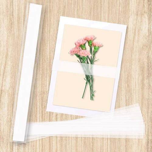 150 Ps Clear Invitation Band For 5X7 Invitations Vellum Bell
