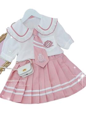 College Style Jk Uniform Suit Korean Junior Girls Summer Clo