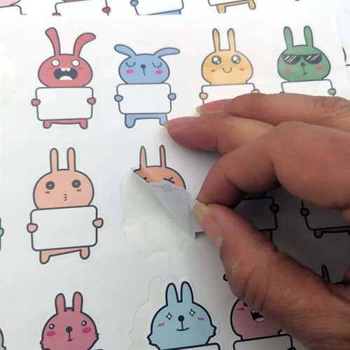 75pcs Cute animal name stickers Cute Rabbit Name Tags ers fo