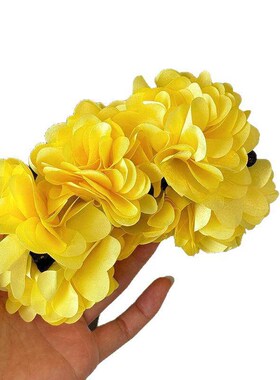 The bloggers matching flower-back-of-the-head style, featur