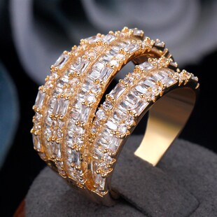 Bride Talk Luxury rendy Women Ring Colorful Cubic Zirconia W