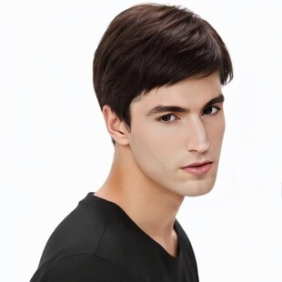 Tiktok E-commerce Wig Mens Oblique Bangs Handsome Short Str