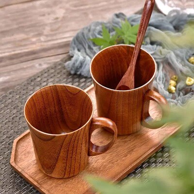 (1pcs)Japanese Creative Jujube Sour Wood Household High Beau