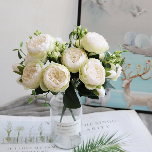 30cm Bouquet Artificial Flowers Peonies Home Accessories Wed