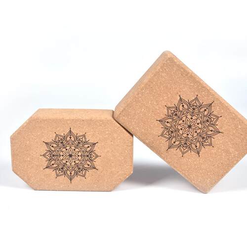 High density cork yoga brick without falling debri软木瑜伽砖