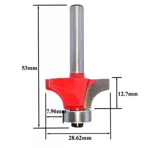 5Pcs 6Mm Shank Corner Round Over Router Bit With Bearing