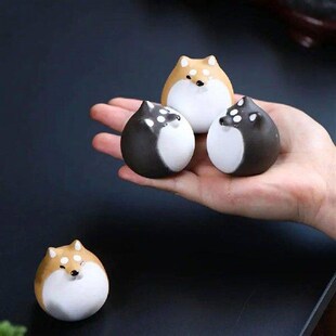 Exquisite Dog Tea Pet Color-changing Tea Tray Decor with