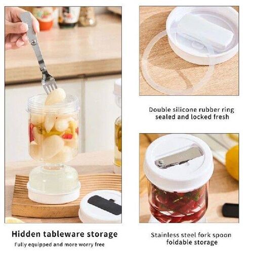 Hourglass Pickles Jar Dry and Wet Dispenser Pickles Olives