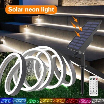 DC 24V Solar Neon LED Strip Light IP67 Waterproof 120Leds/M