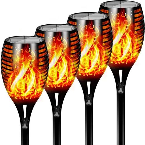 12LED Solar Lights Outdoor Upgraded 4Pcs Solar Tiki Torches