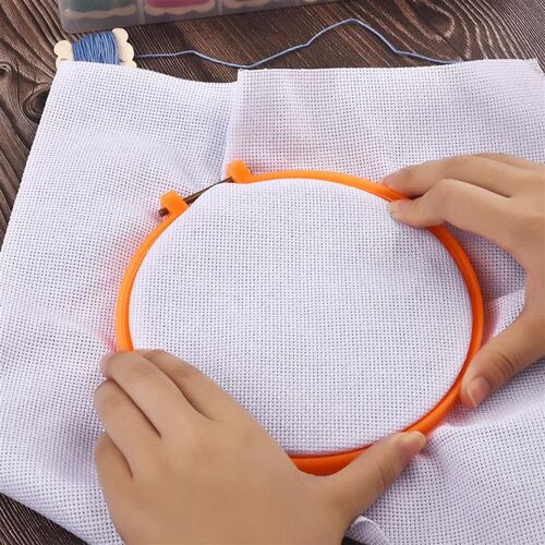 Plastic Handy Cross Stitch Machine Embroidery Hoop Ring Bamb