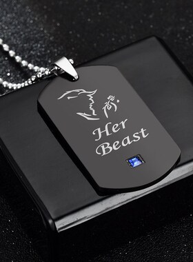New 2025 Her Beast His Beauty Couple Diamond Pendants Custom