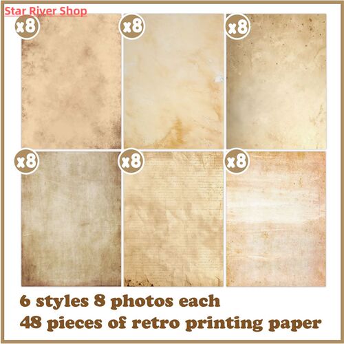 48pcs Retro Letter Paper Stationery Diy Handbook Scrapbook