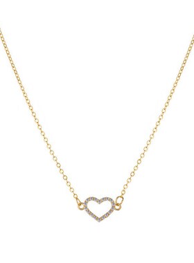 Diamond Heart Butterfly Clavicle Chain Creative Retro Simple