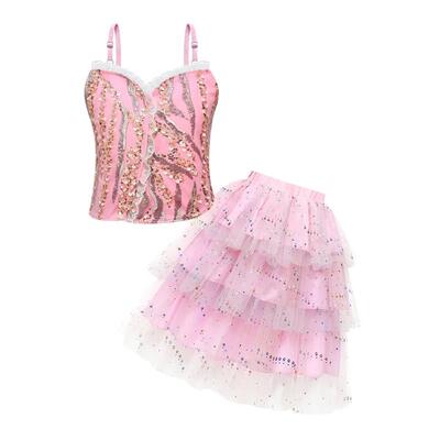 Kids Girls Movie Wicked Witch Glinda Print Princess Dress Se