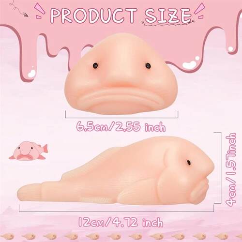 Squishy Blobfish Sss Toy - Ugly Fish Squeeze Sensory Fidget