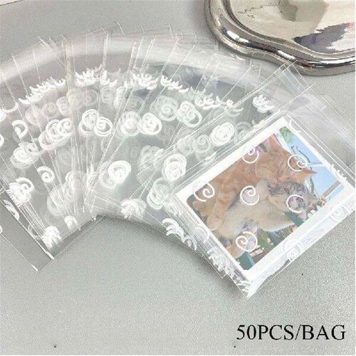 50pcs/pack Self-adhesive Opp Bag Packaging Bag Cookie Bag