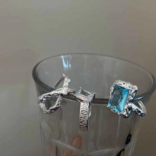 Set Palace Style Ring Exaggerated Ring Square Vintage Set Al