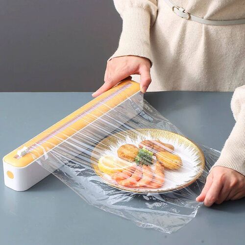 New Plastic Cling Film Dispenser Cutter Saran Wrap Dispenser