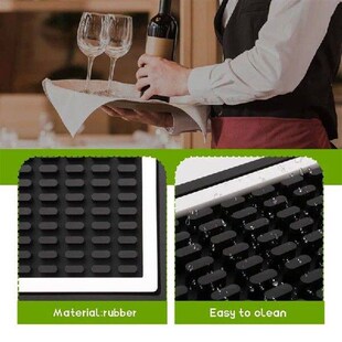 2 Pack Bar Mat, 12X6X0.4 Inch Thicken Rubber Bar Service