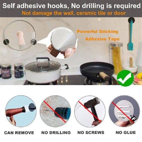 Wall Hooks Adhesive Towel Hooks Waterproof Oilproof 304