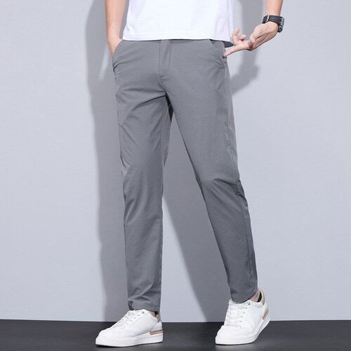 Icy Silk Casual Pants for Men 2025 Summer Slim Straight Elas
