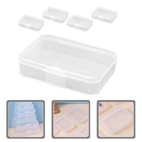 5 Pcs Clear Storage Boxes Small Plastic Containers for
