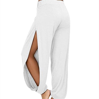 New womens high slit hippie harem pants yoga pants