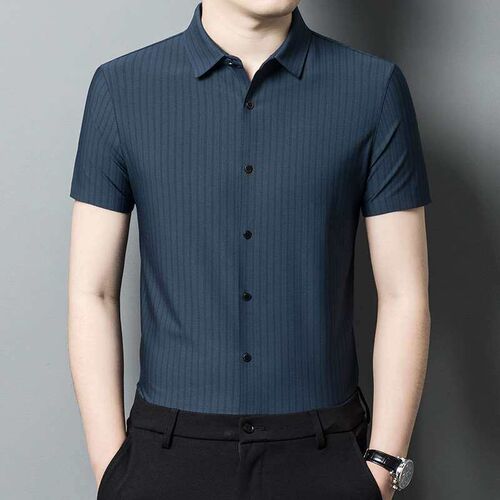 Doggy and Handsome Short-sleeved Mens Shirt Containing Mulb