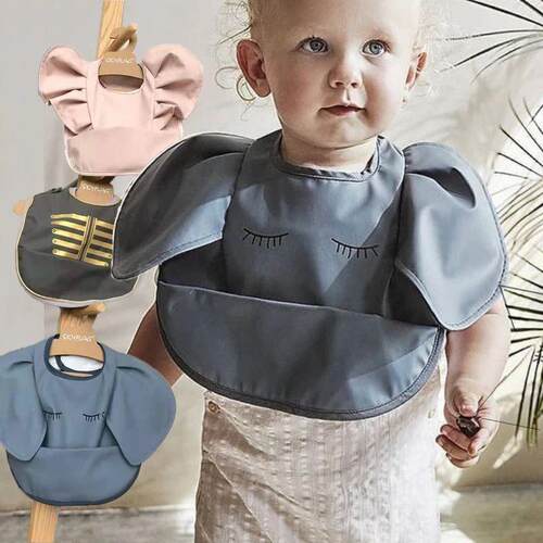 Baby Bibs INS Nordic Style Angel Feed Pocket Burp Girl Boy I