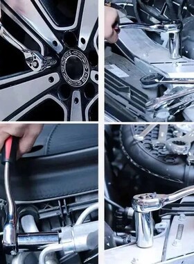 12pcs Socket Ratchet Handle Wrench Set 1/4 3/8 1/2 Spanner K